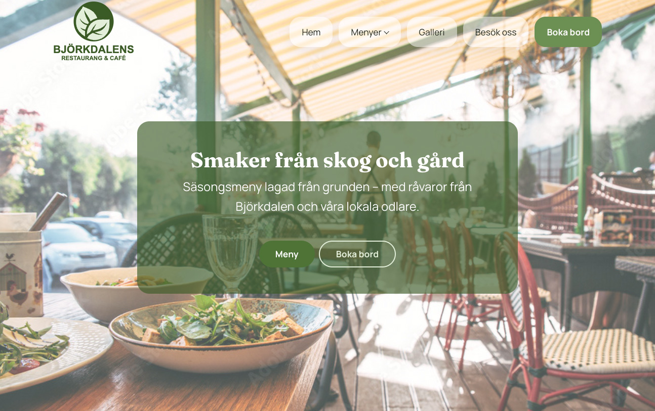 Björkdalen – skärmbild av hero