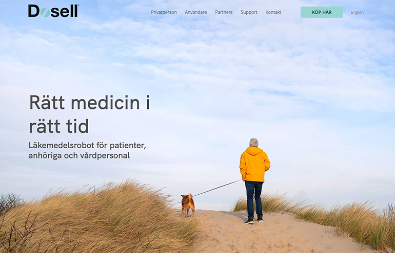 Dosell – skärmbild av hero