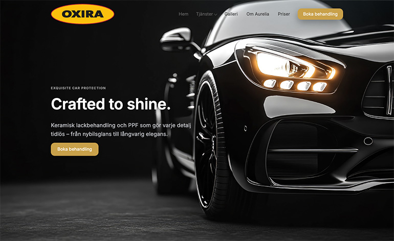 Oxira – skärmbild av hero