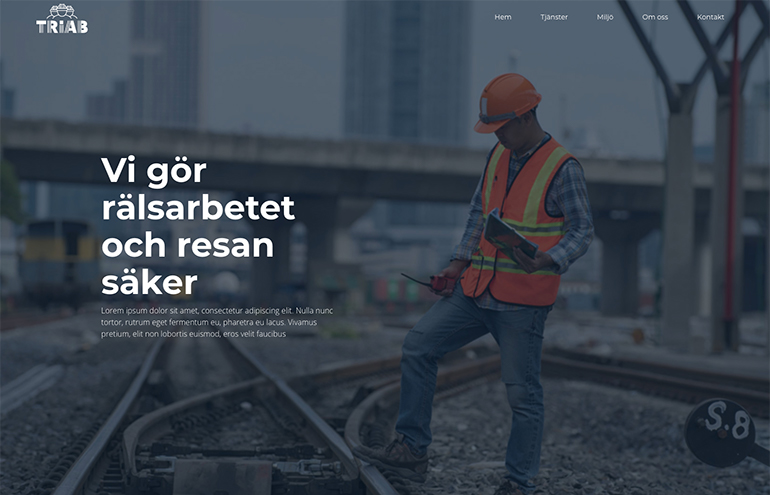 Triab – skärmbild av hero